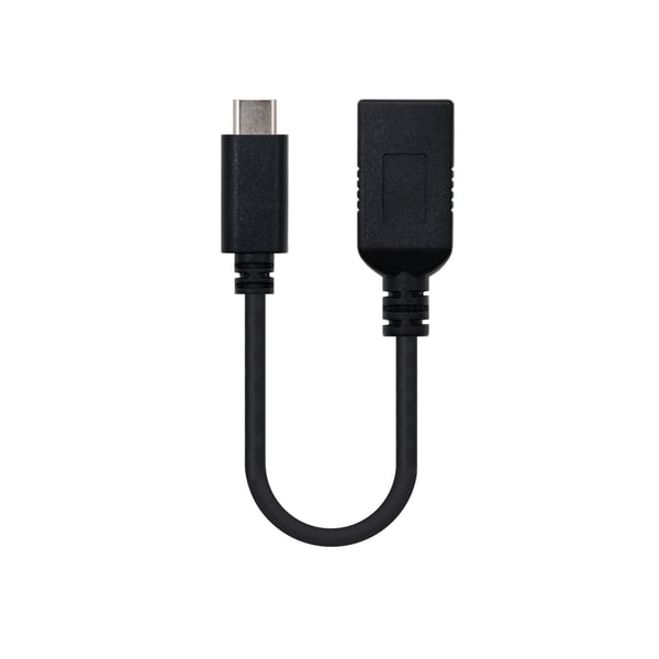 Nanocable USB 3.1, 0.15m USB-kabel USB 3.2 Gen 2 (3.1 Gen 2) 0,15 m USB A USB C 5 Gbit/sek. Sort