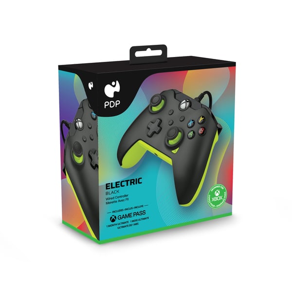 PDP Kontroller med kabel: Elektrisk sort Til Xbox Series X|S, Xbox One og Windows 10/11
