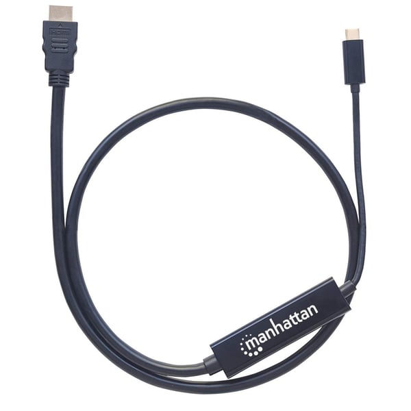 Manhattan 152235 videokaapeli-adapteri 1 m USB Type-C HDMI-tyyppi A (vakio) Musta