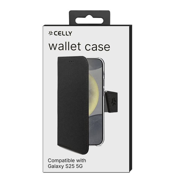 Celly WALLY mobiltelefon etui 15,8 cm (6.2") Tegnebogsetui Sort