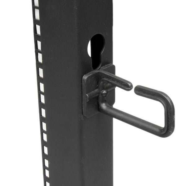 StarTech.com 12U 4-stolps öppen ram serverrack justerbar djup med hjul/nivelleringsfötter och