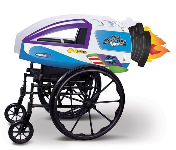 Disguise Toy Story Buzz Lightyear Spaceship Wheelchair Maskeraddräkt Barn Hankoppling Halloween 907 g