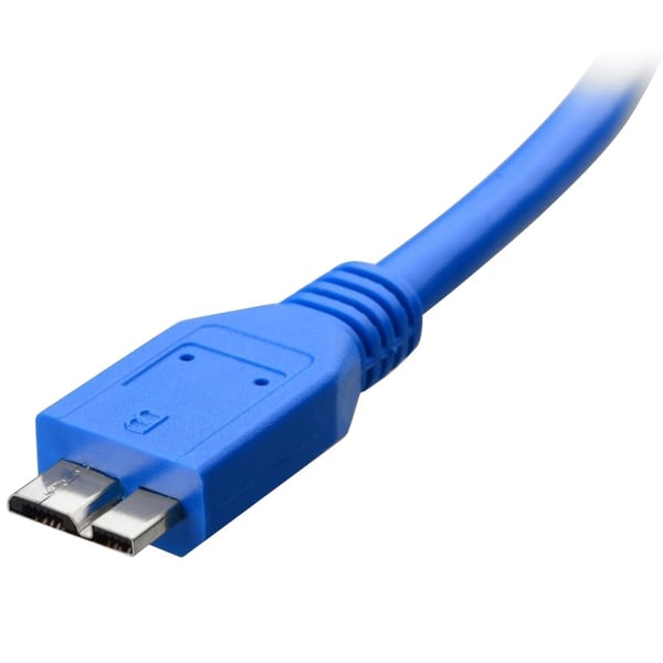 Techly 0.5m USB 3.0 A-Micro B M/M USB-kabel USB 3.2 Gen 1 (3.1 Gen 1) 0,5 m USB A Micro-USB B 5 Gbit/sek. Blå