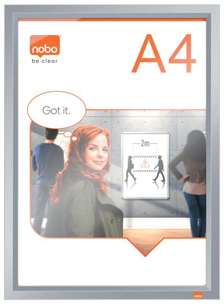 Nobo Impression Pro A4 affischram med anodiserad clipsram