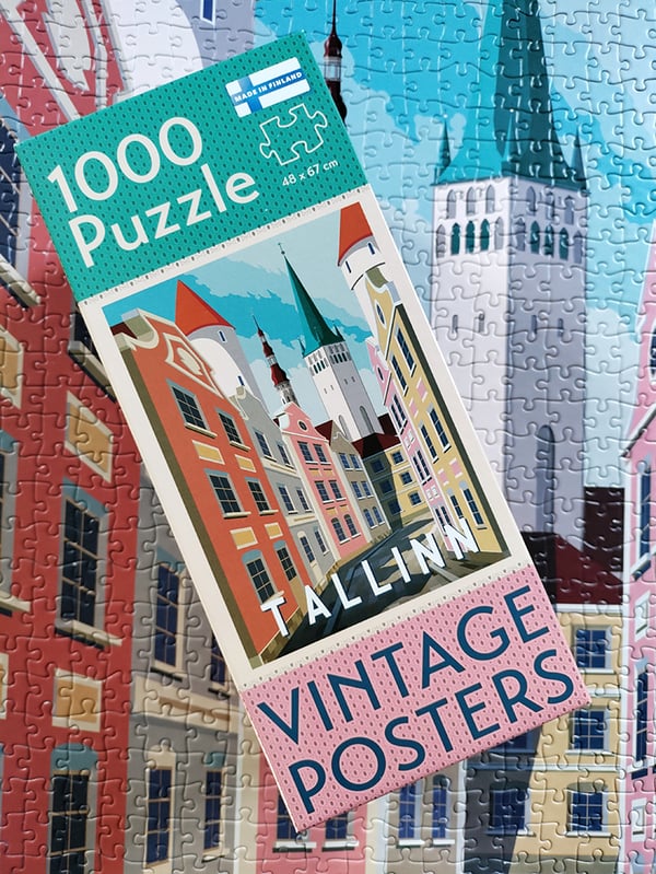 Tactic Puzzle Lovers Vintage Posters Tallinn 1000 pcs puzzle