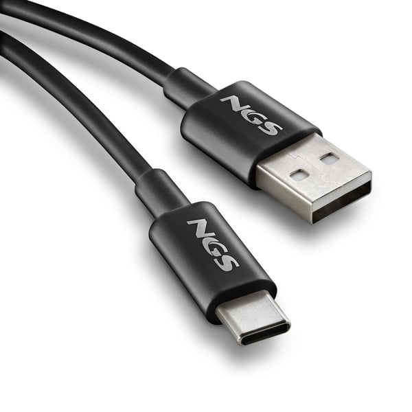 NGS ZYRO-AC USB-kabel USB 2.0 1 m USB A USB C 0,48 Gbit/sek. Sort