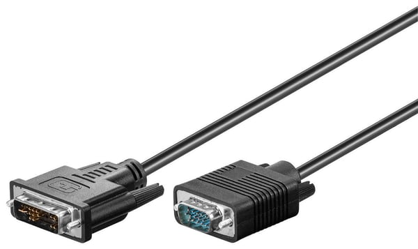 Microconnect 50989 videokaapeli-adapteri 1 m DVI-I Musta