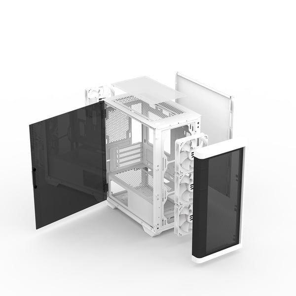 Zalman M4 WHITE computeretui Mini Tower Sort, Hvid