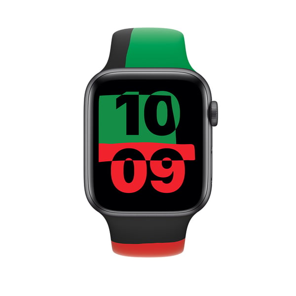 Apple MUQ73ZM/A smarta bärbart tillbehör Band Svart, Grön, Röd Fluoroelastomer