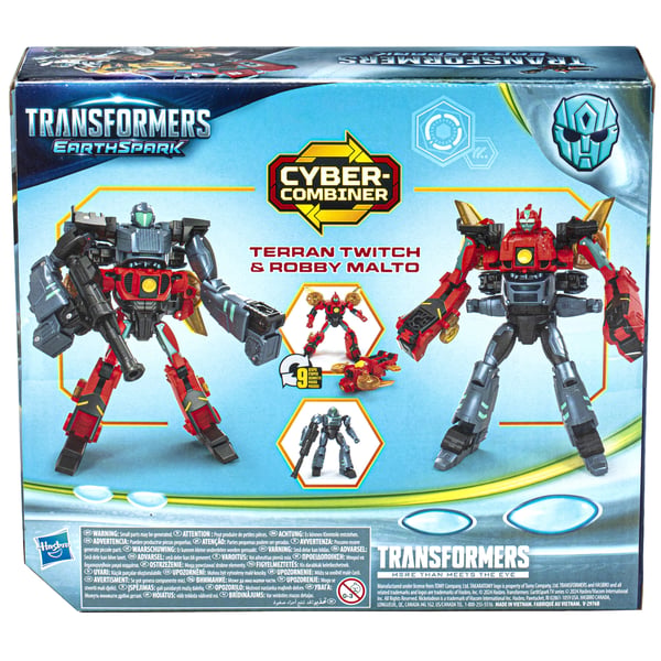 Transformers EarthSpark Cyber-Combiner Terran Twitch och Robby Malto