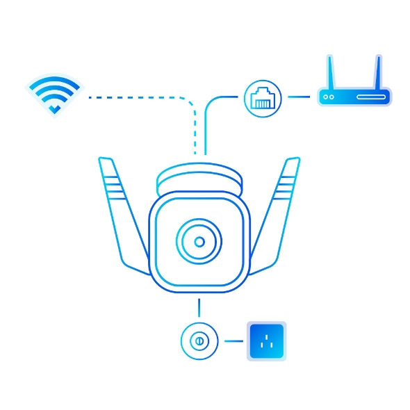 TP-Link Tapo TC65 bevakningskameror Projektil (form) IP-säkerhetskamera Utomhus 2304 x 1296 pixlar Innertak/vägg