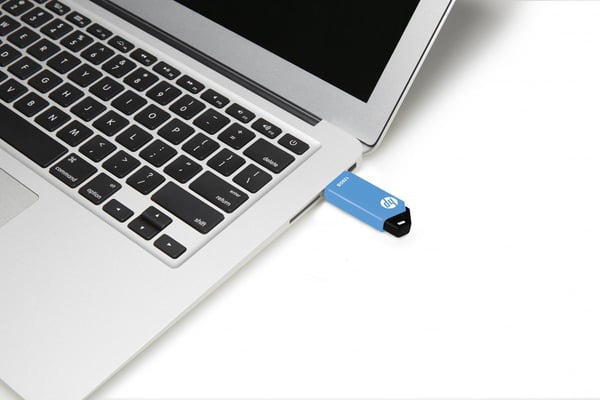 HP v150w USB-sticka 128 GB USB Type-A 2.0 Svart, Blå