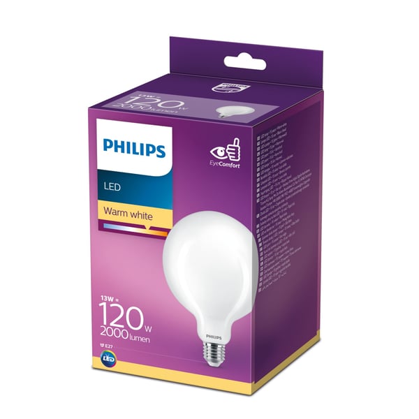 Philips Filamentljuskälla frostad 120 W G120 E27