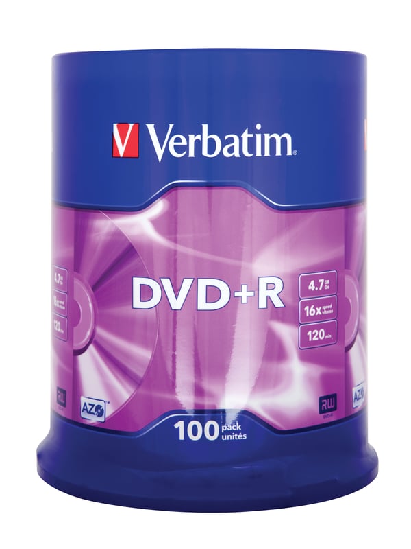 Verbatim DVD+R Matt Silver 4,7 GB 100 styck