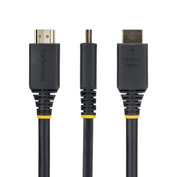 StarTech.com 2 m HDMI-kabel för panelmontering, HDMI-förlängningskabel med hög hastighet för panelmontering, 4K 60 Hz/1440p 144 Hz, HDMI-adapterkabel (hane till hona) för panelmontering
