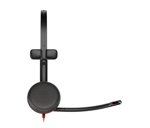 HP Poly Blackwire 3215 Monaural USB-C Headset + 3,5 mm-kontakt + USB-C/A-adapter