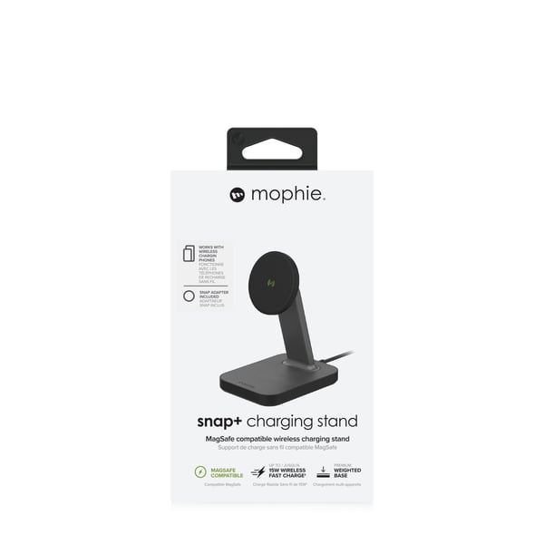 mophie 401309746 mobilladdare Smartphone Svart AC Trådlös laddning Snabb laddning inomhus