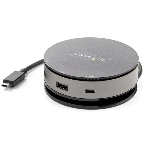 StarTech.com DKT31CHDVCM kannettavien tietokoneiden telakka ja porttitoistin Langallinen USB 3.2 Gen 2 (3.1 Gen 2) Type-C Musta, Harmaa