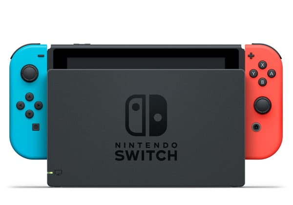 Nintendo Switch bærbar spilkonsol 15,8 cm (6.2") 32 GB Berøringsskærm Wi-Fi Blå, Grå, Rød