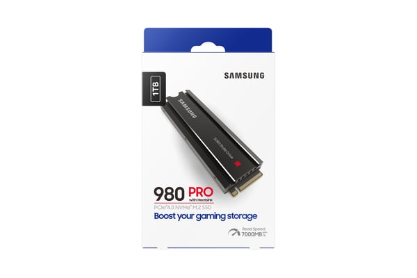 Samsung 980 PRO PCle 4.0 NVMe M.2 SSD med varmeafleder 1TB