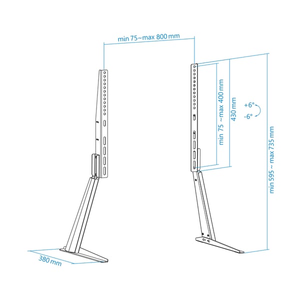 TooQ AT-Imperial 177,8 cm (70") Svart