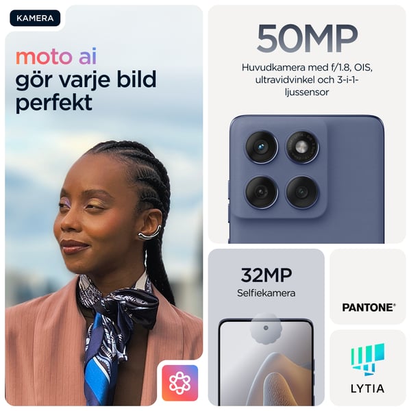 Motorola edge 60 fusion 16,9 cm (6.67") Dubbla SIM-kort Android 15 5G USB Type-C 8 GB 256 GB 5200 mAh Grå