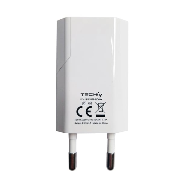 Techly IPW-USB-ECWW oplader til mobil enhed Universel Hvid Vekselstrøm Indendørs