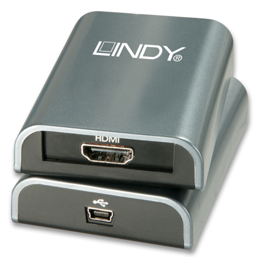 Lindy 42698 USB grafisk adapter Sort