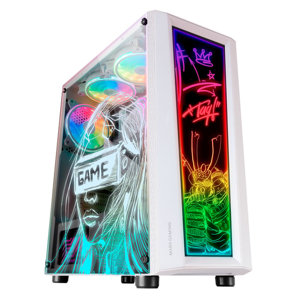 Mars Gaming MCARTW computeretui Midi Tower Hvid