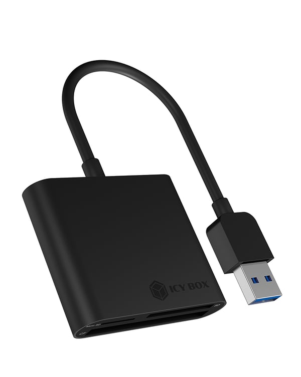 ICY BOX IB-CR301-U3 kortinlukija USB 3.2 Gen 1 (3.1 Gen 1) Musta