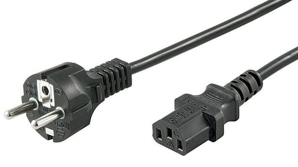 Microconnect PE020450 el-ledning Sort 5 m Strømstik type E+F C13 forbinder