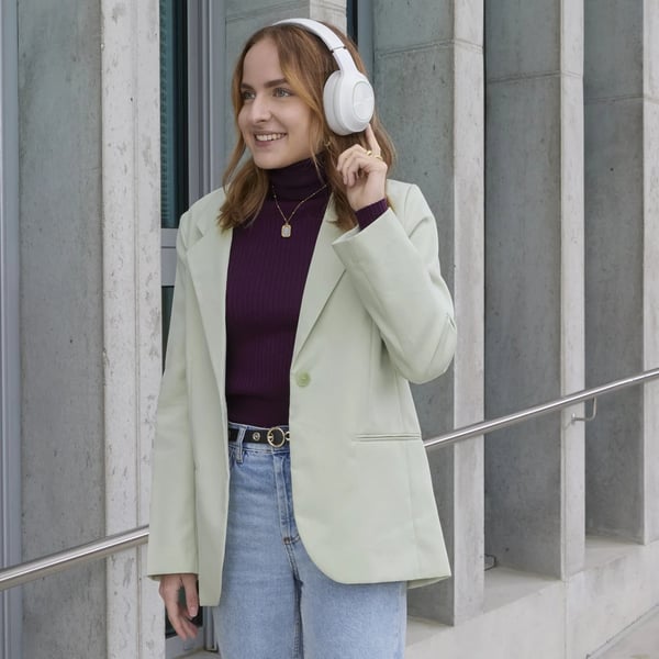 Hama Spirit Calypso III Headset Trådløs Opkald/musik Bluetooth Grøn, Hvid