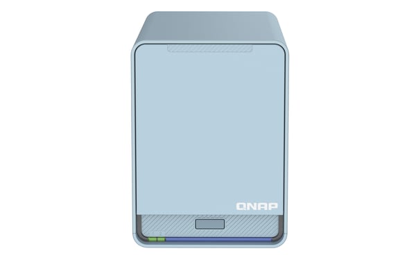 QNAP QMiroPlus-201W NAS Skrivbord Intel® Celeron® J4125 4 GB DDR4 0 TB QNAP Turbo System Blå