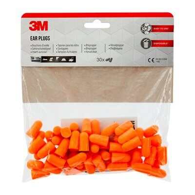 3M 1100C30 öronproppar Återanvändbara öronproppar Orange 30 styck