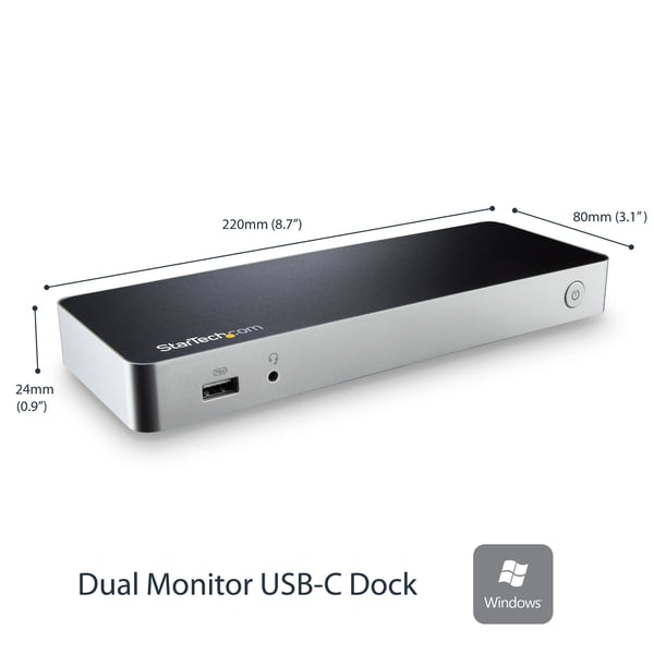 StarTech.com USB-C-docka med dubbla skärmar och MST - 5x USB 3.0-portar