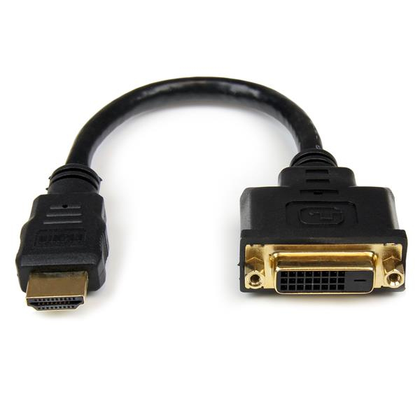 StarTech.com HDDVIMF8IN videokabel adapter 0,2 m HDMI DVI-D Sort