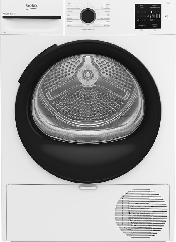 Beko BMTEP73EB kuivausrumpu Vapaasti seisova Edestä täytettävä 7 kg Valkoinen