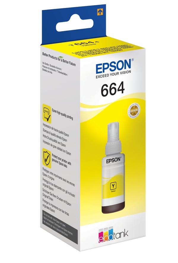 Epson 664 EcoTank gult, bläckflaska