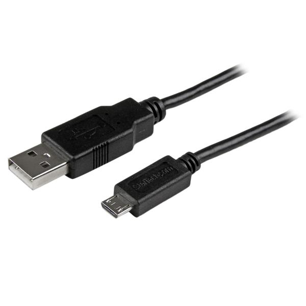 StarTech.com USBAUB15CMBK USB-kabel USB 2.0 0,15 m USB A Micro-USB B 0,48 Gbit/sek. Sort