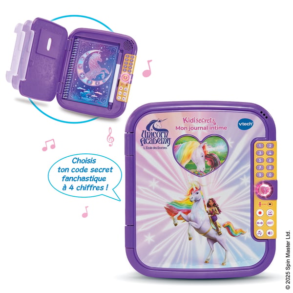 VTech Jouets Educatifs Licence L'ÉCOLE DES LICORNES - KIDISECRETS, MON JOURNAL INTIME Bærbar computer til børn