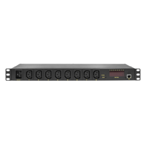 LogiLink PDU8P01 strømforsyningsenhed (PDU) 8 AC stikkontakt(er) 1U Sort