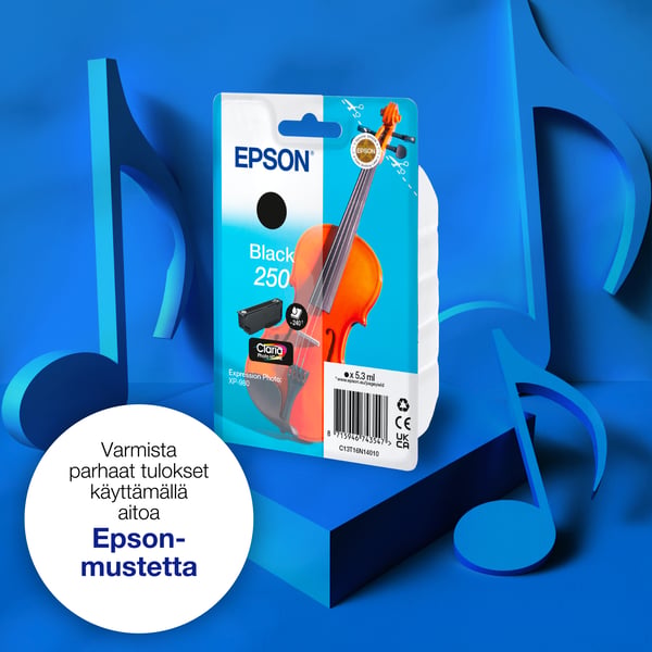 Epson Yksittäispakkaus, musta 250 Viulu Claria Photo HD -muste