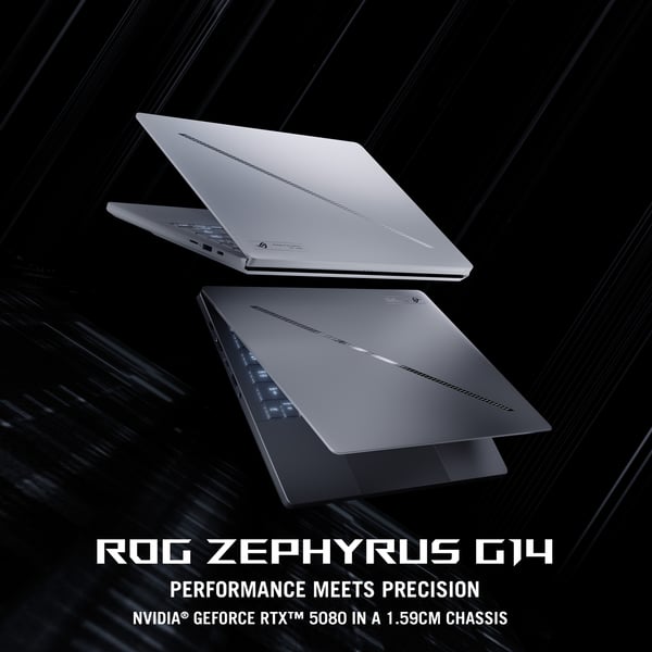 ASUS ROG Zephyrus G14 GA403UM-QS024W Copilot+ PC AMD Ryzen™ 9 270 Laptop 35,6 cm (14") 3K 16 GB LPDDR5x-SDRAM 1 TB SSD NVIDIA GeForce RTX 5060 Wi-Fi 7 (802.11be) Windows 11 Home Hvid QWERTY Hollandsk