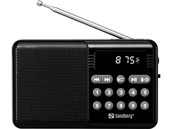 Sandberg 421-18 radio Bærbar Analog Sort