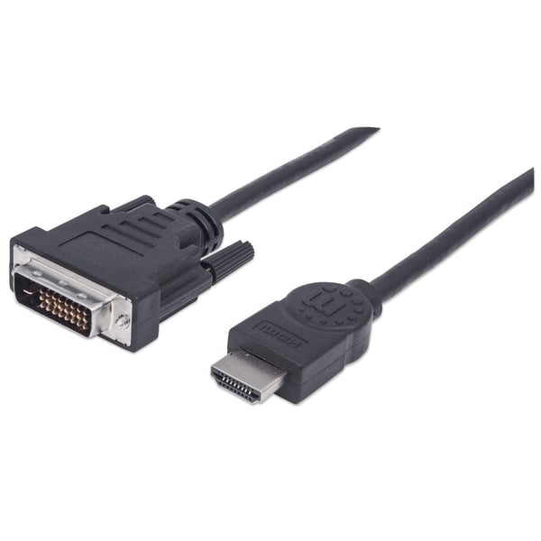 Manhattan 372503 videokabeladapter 1,8 m HDMI Typ A (standard) DVI-D Svart
