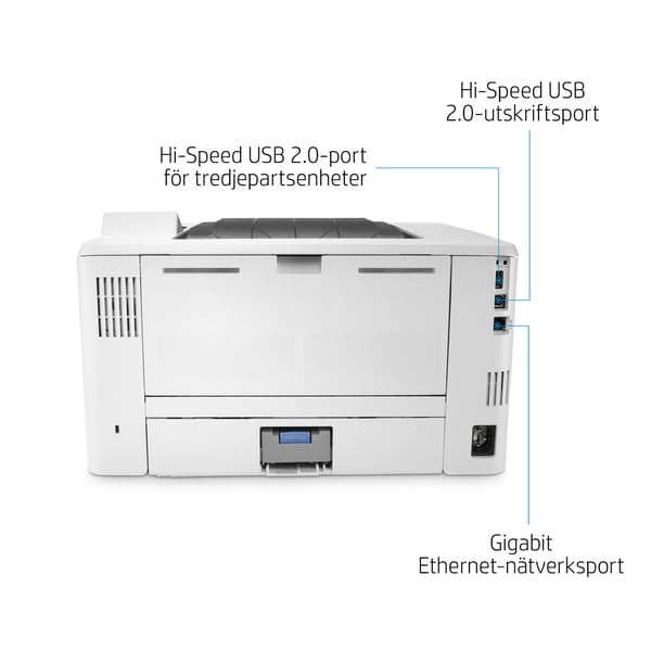 HP LaserJet Enterprise M406dn Svartvit Skrivare, Endast Ethernet; Dubbelsidig