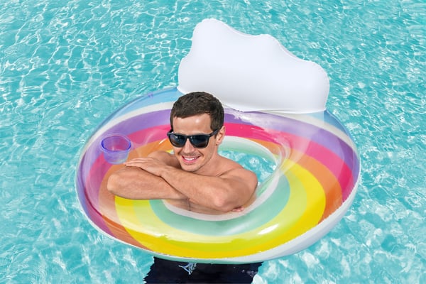 Bestway 43647 / 23 pool- och badmadrass Multifärg Monokromatiskt Badring