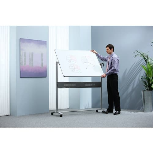Nobo Impression Pro stål magnetisk mobilt whiteboard 1200 x 900 mm