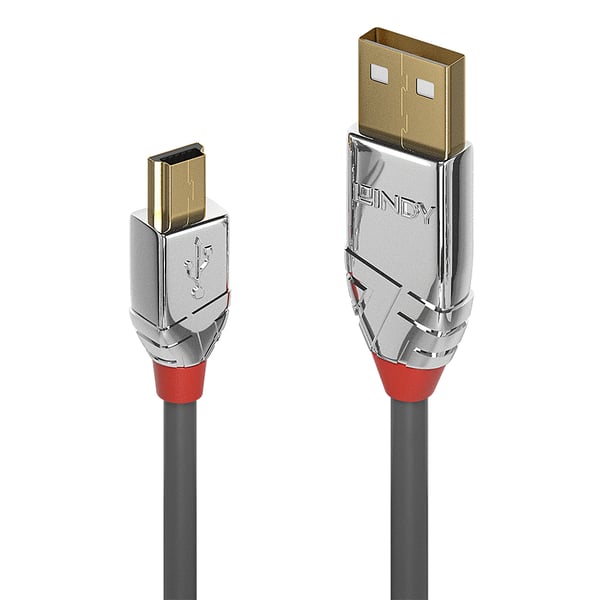 Lindy 36634 USB-kaapeli USB 2.0 5 m USB A Mini-USB B 0,48 Gbit/s Harmaa Lindy 36634 USB-kaapeli USB 2.0 5 m USB A Mini-USB B 0,48 Gbit/s Harmaa