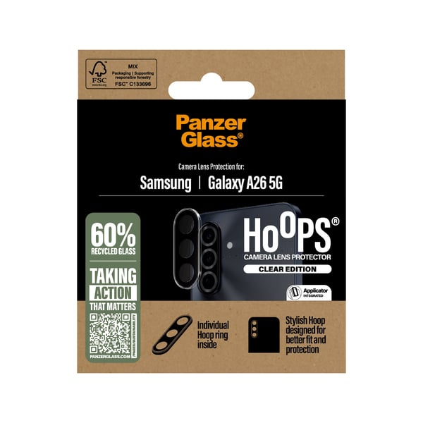 PanzerGlass ® Hoops® Kameralinsebeskytter Transparent Samsung Galaxy A26 5G